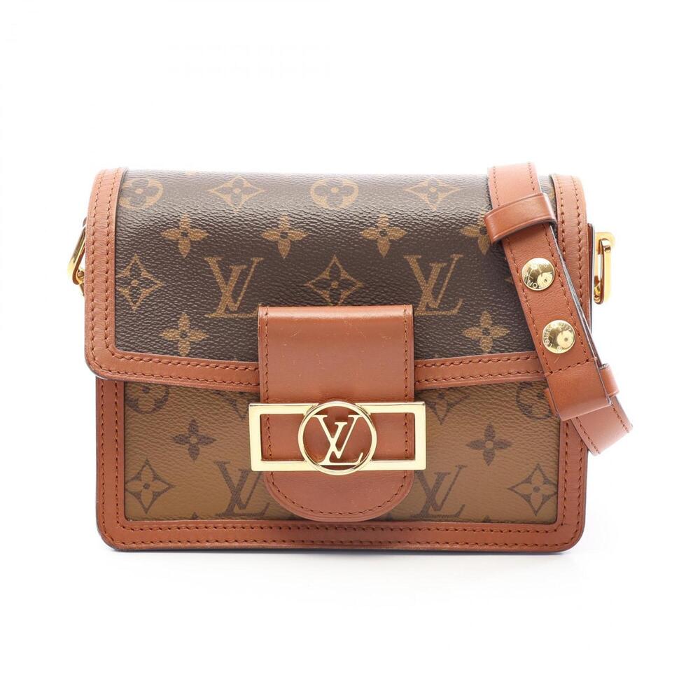 Louis Vuitton Dauphine Mini Monogram Reverse Shoulder Bag/Handbag, Coated Can...